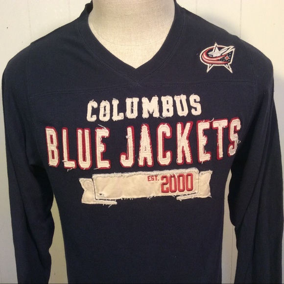 NHL Old Time Hockey Columbus Blue Jackets Mens Size Small - Picture 2 of 9